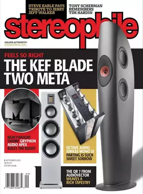 $14.99 • Buy Stereophile Magazine | Sept 2022 | The Kef Blade Two Meta