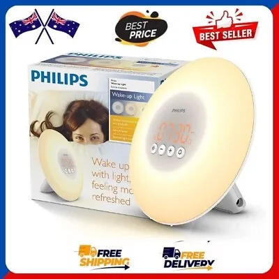 Philips Sunrise Simulator Wake-Up Light Alarm Clock Somneo Smart Sleep HF3500/01 • $163.35