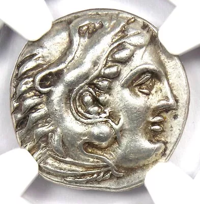Alexander The Great AR Drachm Greek Macedon Coin 336 BC - Certified NGC XF (EF) • $403.75