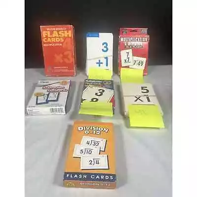Vintage Mixed Lot Of 7 Flash Card Games Division/Multiplication Add/Subtract • $29.95