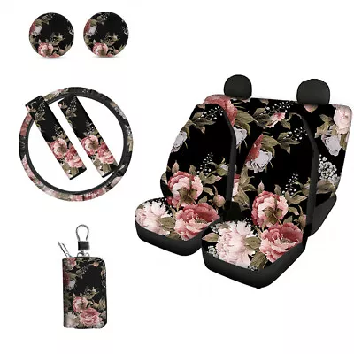 FOR U DESIGNS Car Accessories Set For Women Girl Car Seat Covers For Front Back • $79.99