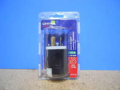 LEVITON PLUS+PRO 30 Amp 125/250 V LOCKING CONNECTOR 2713-CS 3P 4W NEMA L14-30R • $25
