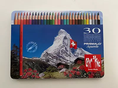 Caran D'ache Prismalo Watercolour Pencil 30 Colour Tin - New & Unused • £32