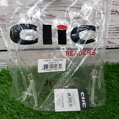 CliC Original - Expandable Magnetic Magnified Readers - CLEAR - +2.75 • $41.90