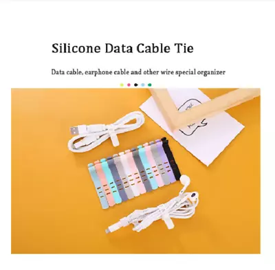£2.39 • Buy 4pcs Cable Ties Phone Winder Earphone Clips Charger Cable USB Organizer  Mixed