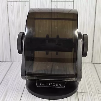 Vintage Rolodex Model SW-24C Covered Rotary Swivel File USA Wood Grain No Cards • $14.99