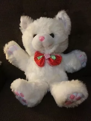 19  1994 McCrory White I Love You Bear  Pink Paws Plush Stuffed Animal Toy • $14.90