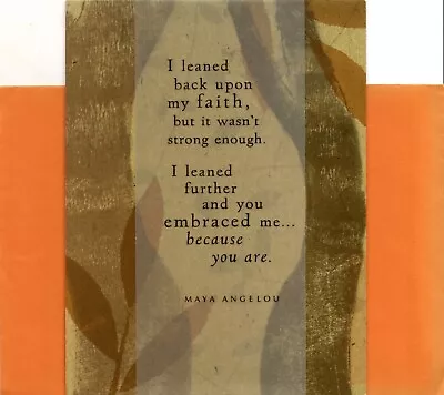 Maya Angelou Love I Lean On You Strength Gentle Romance Hallmark Greeting Card  • $7.99