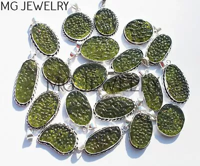 Moldavite Gemstone 925 Silver Plated Pendants 500 Pcs Lot MFA992 • $999.99