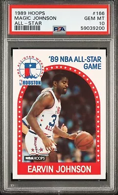 1989 Hoops Magic Johnson All-star Card #166 *psa Gem Mint 10! • $29.99