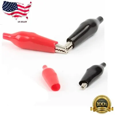 $2.99 • Buy Battery Clamp Test Probe Electrical Alligator Clip Boot Black Red 25mm/35mm/48mm