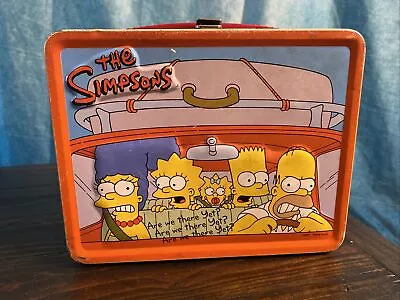 The Simpsons Metal Lunch Box Vintage 2000 “Are We There Yet?” NO THERMOS • $32.99