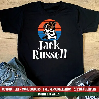 £11.99 • Buy Retro Jack Russell T Shirt Funny Dog Dad Daddy Fathers Day Pup Birthday Gift Top