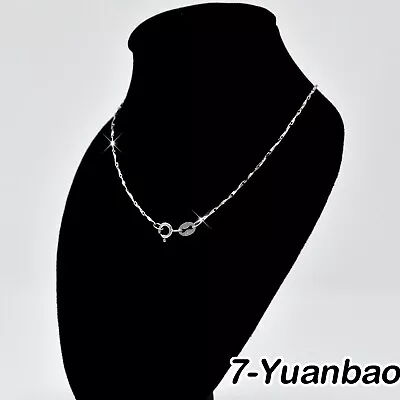  REAL SOLID .925 Sterling Silver Chain Necklace Italy Jewelry SILVER Classic  • $8.64