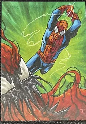 2018 Upper Deck Marvel Masterpieces Sketch Card Carnage Vs Spider-Man By Peejay • $375