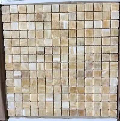 12x12 Tile Mosaic Honey Onyx Remodel Stone Backsplash BOX OF 10 Tiles T-31 • $148