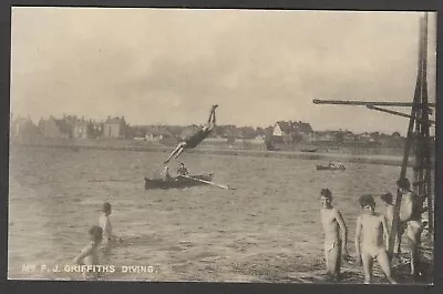 £6.99 • Buy Postcard Parkgate Near Ellesmere Port Cheshire View Of Mr F J Griffiths Diving