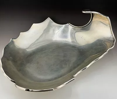 Ortega Of Mexico Sterling Silver Chip And Dip Bowl Abstract Shape And Rim - Fab! • $1099.95