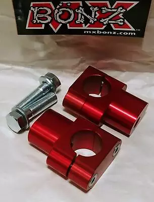 MX BONZ BAR MOUNTS YZ450F 2006-2013 WR450F HANDLEBAR CLAMPS 28mm 1-1/8  FAT BAR • $57.95