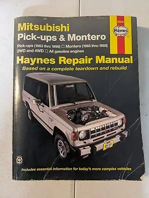 Used Haynes 68040 Repair Manual1983-1996 Mitsubishi Mighty Max 1983-1993 Montero • $16.92
