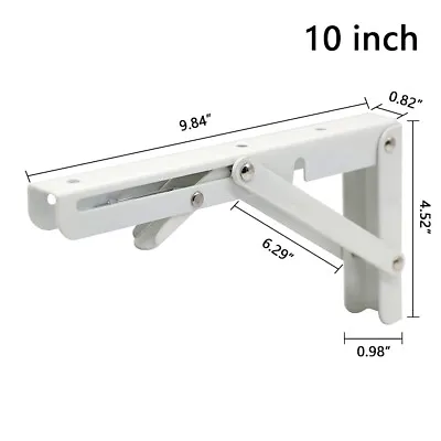 2X Folding  Shelf Bracket Metal Heavy Stainless Wall Mounted Collapsible 8-20in • $15.47