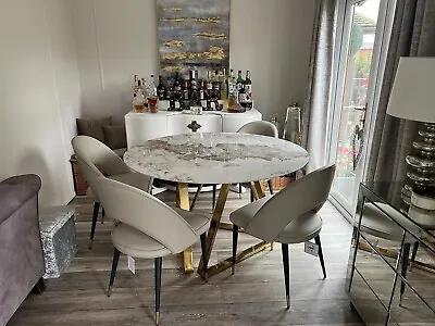 £999 • Buy Round Marble Dining Table And Chairs