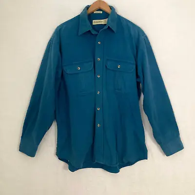 Vtg St Johns Bay Shirt Men XL Long Sleeve Button Up Chamois Heavyweight Outdoor • $17.07