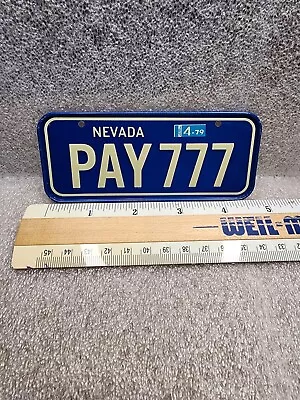 1979 Nevada Wheaties Post Cereal Miniature Bike State Metal License Plate  • $9.99