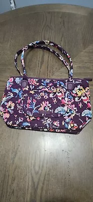 Vera Bradley Indiana Rose Carson East West Tote Shoulder Hand Bag Purple Floral • $40