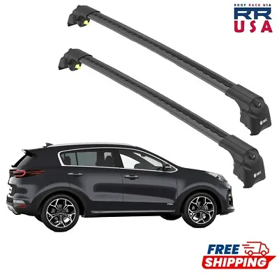 Fits Kia SPORTAGE (NQ5) X-LINE 2022-onwards Roof Rack Cross Bars Black 2 Pcs • $190