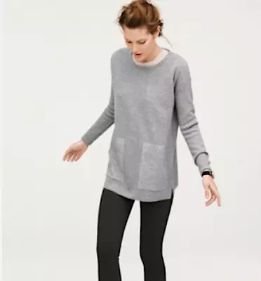 J CREW 100% Merino Wool Sweater Pocket Tunic Women's Size XXS - Gray • $23