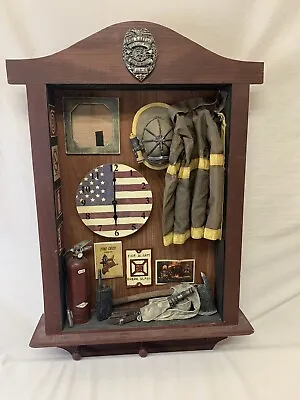 Fire Fighters Wooden Home Decor Clock Key Hanger Picture Frame Plaque Volunteer • $45