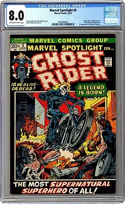 Marvel Spotlight #5 CGC 8.0 1972 2050886001 1st App. And Origin Ghost Rider • $3800