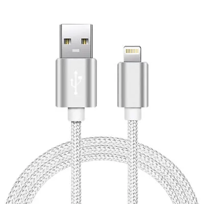 IPhone Fast Charger Cable Braided 5 6 7 8 X XS XR 11 12 13 14 Pro IPad Plus Mini • £3.45
