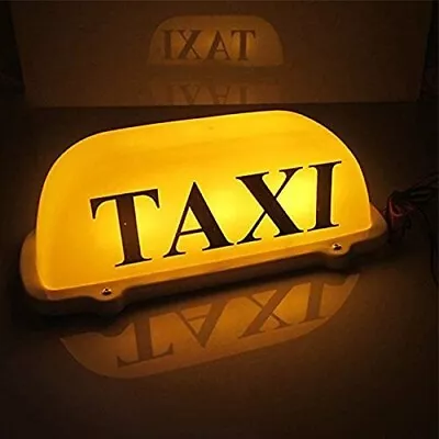 Yellow Taxi Sign Top LED Light Magnetic Cab Roof Illuminated Topper Car Light • $18.99