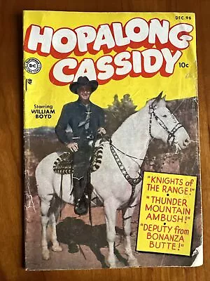 Hopalong Cassidy Comic Book Dec. 96 Knights Of The Range William Boyd DC Comics • £40.55