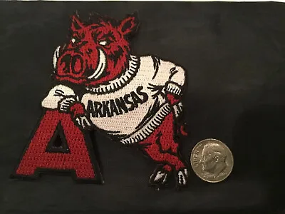 Arkansas Razorbacks Vintage IRON ON PATCH 3.5” X 2.5” Hogs • $6.95