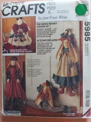 $12.45 • Buy McCall's 5985 Rabbit Vacuum & Sewing Machine Cover, Draft Stop & More Patterns
