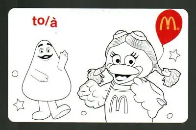 MCDONALD'S ( Canada ) Color Me Grimace And Birdie 2013 Gift Card ( $0 ) • $3