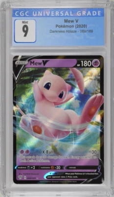 $10 • Buy 2020 Pokemon SWSH Darkness Ablaze 069 Mew V CGC 9