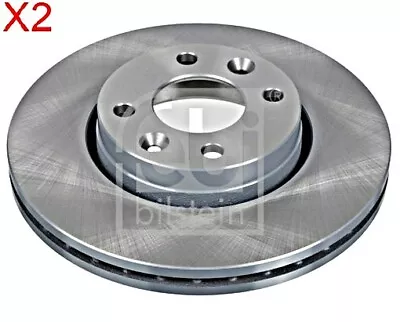 Front Brake Disc X2 Pcs FEBI Fits DACIA RENAULT SMART MERCEDES Lodgy 402067501R • £59.47