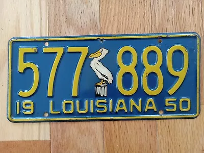 1950 Louisiana License Plate Vintage Pelican • $199
