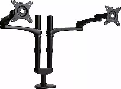 $23.99 • Buy Amazon Basics Dual Monitor Stand -Modular Arm Mount, Black Aluminium - New