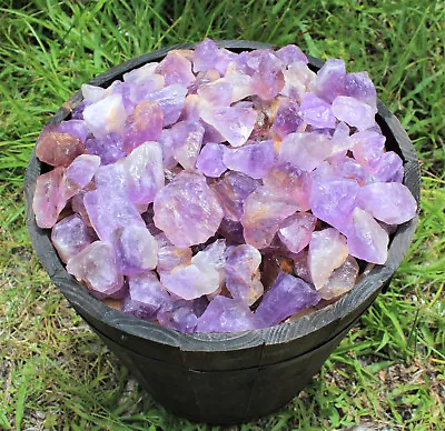 1/2 Lb Bulk Lot Rough Natural Amethyst (Brazil) Premium Grade Rock Tumbling 8 Oz • $10.95