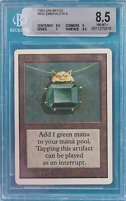 Mox Emerald Unlimited GRADED BGS 8.5 Magic Card 0011275319 ABUGames • $6903.99