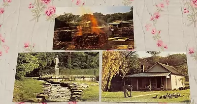 (3) Jack Daniels Whiskey Lynchburg Virginia Photogrph Postcards All Different • $2.95