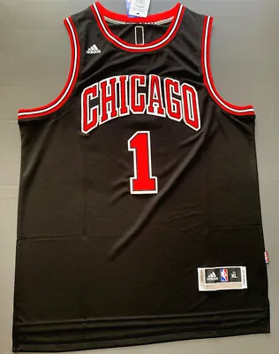 Classic Derrick Rose #1 Chicago Bulls Basketball Jersey Stitched Black*/ • £19.50