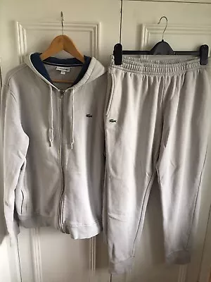 £23 • Buy Mens Lacoste Tracksuit Size 6 / XL Light Grey