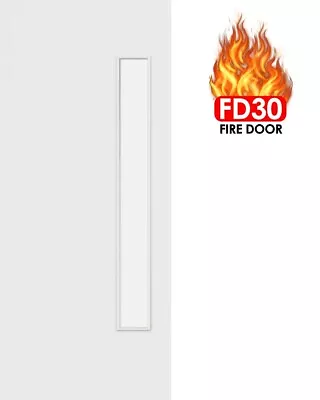 ✅ BRANDED Internal Pre-Finished White Primed Glazed 🔥 FD30 Fire Door 33x78 • £265