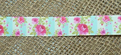 £3.55 • Buy 5m  Multi Floral Pattern Grosgrain Ribbon - 22mm #craft/card Making/gifts